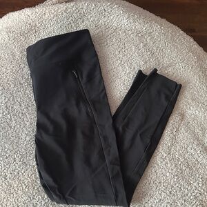 Athleta Black Leggings with Stitch Detail